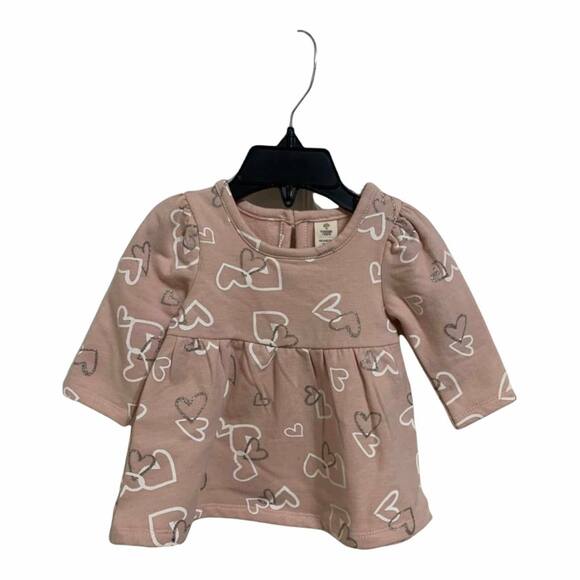 Tucker + Tate Everyday Heart Print Fleece Dress Newborn NWT - Picture 1 of 4